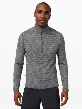 Lululemon men’s Surge warm 1/2 zip - Heathered grey